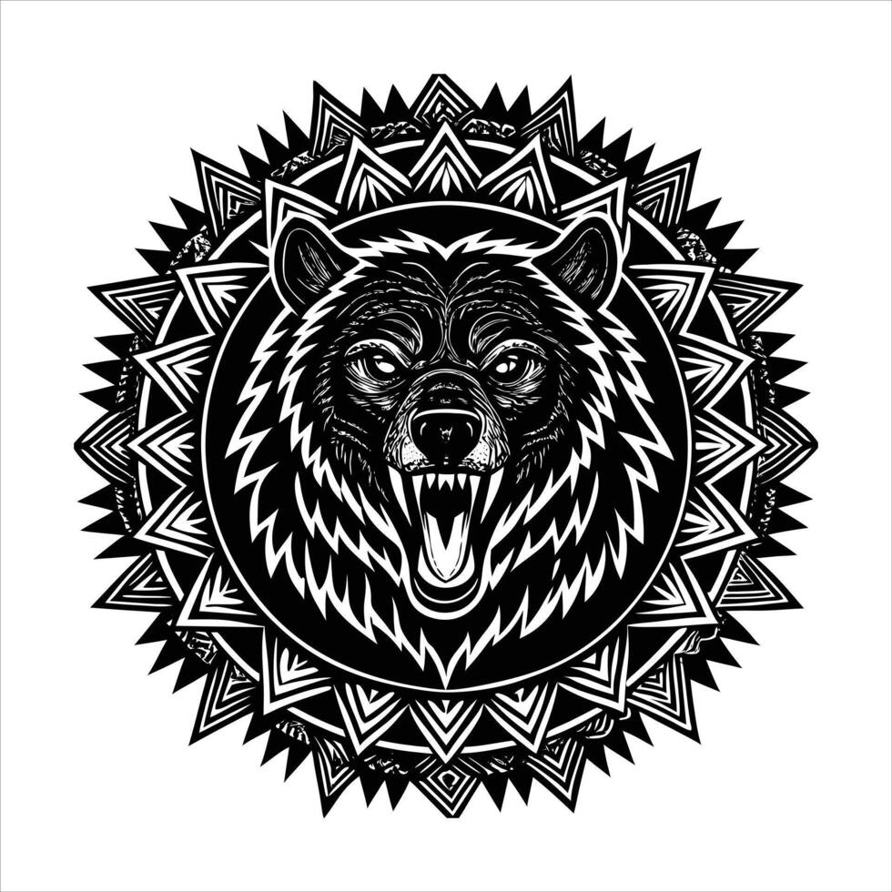 Page Bear Tatoo vector