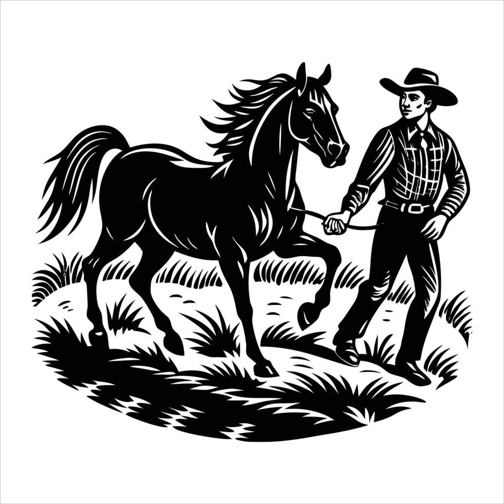 Majestic Running Stallion vector