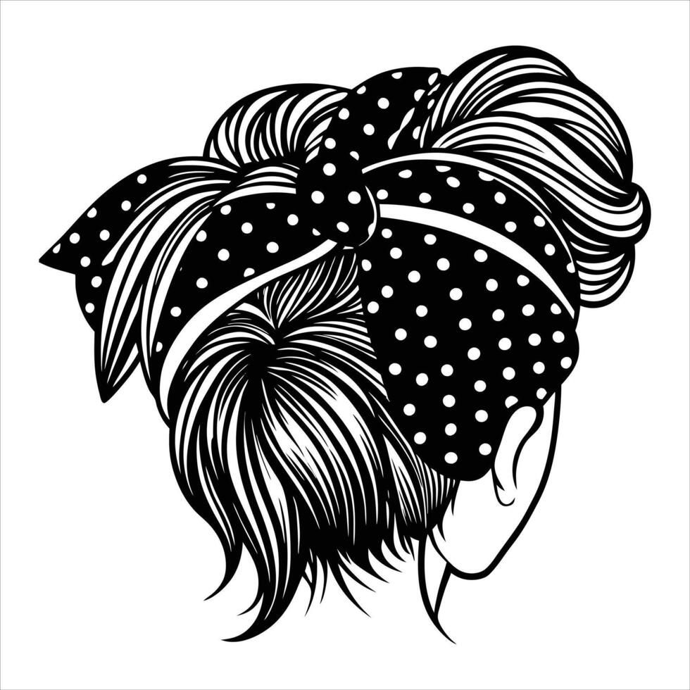 Polka Dot Headband vector