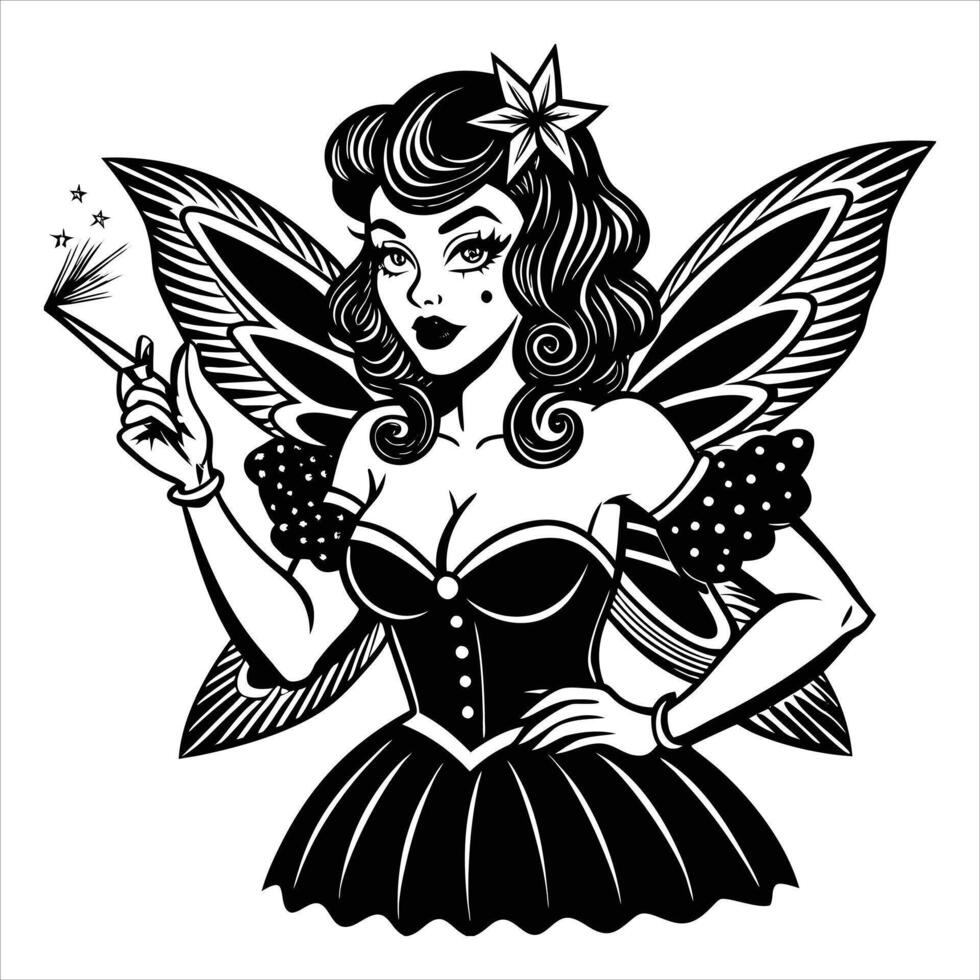 Pin Up Girl Retro vector