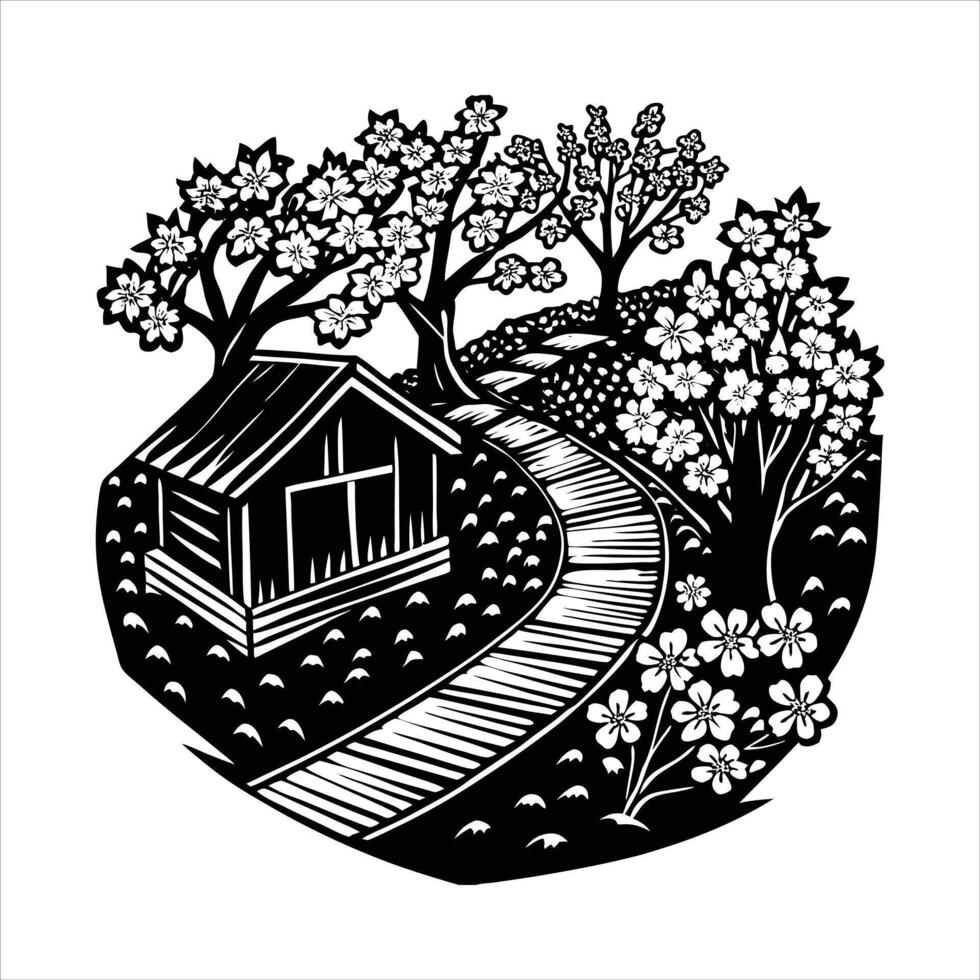 Enchanted Forest Garden vector