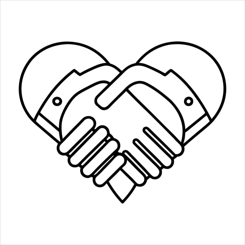 hands together in heart vector