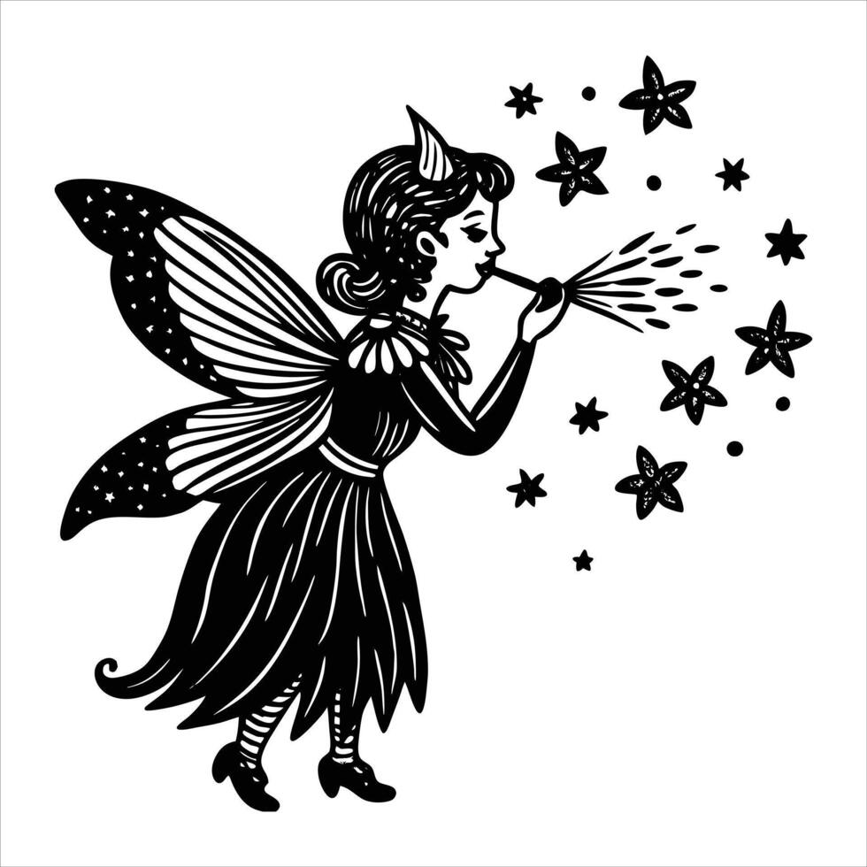 Vintage Fairy Art vector