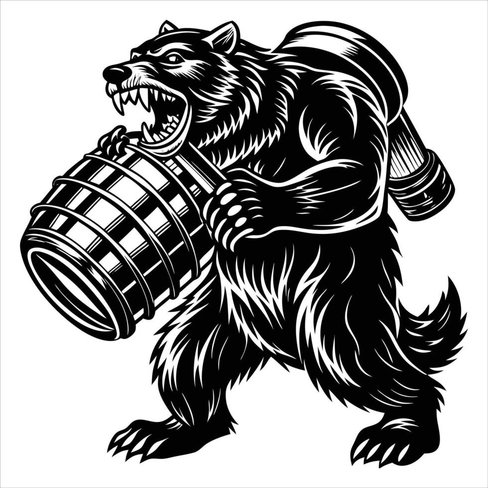 Roaring Bear Wild vector