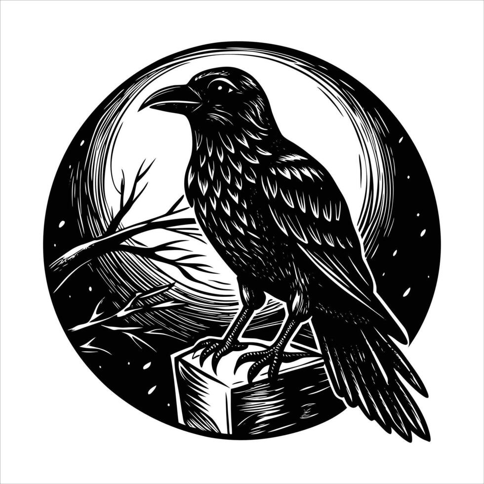 Crow Raven Gothic vector