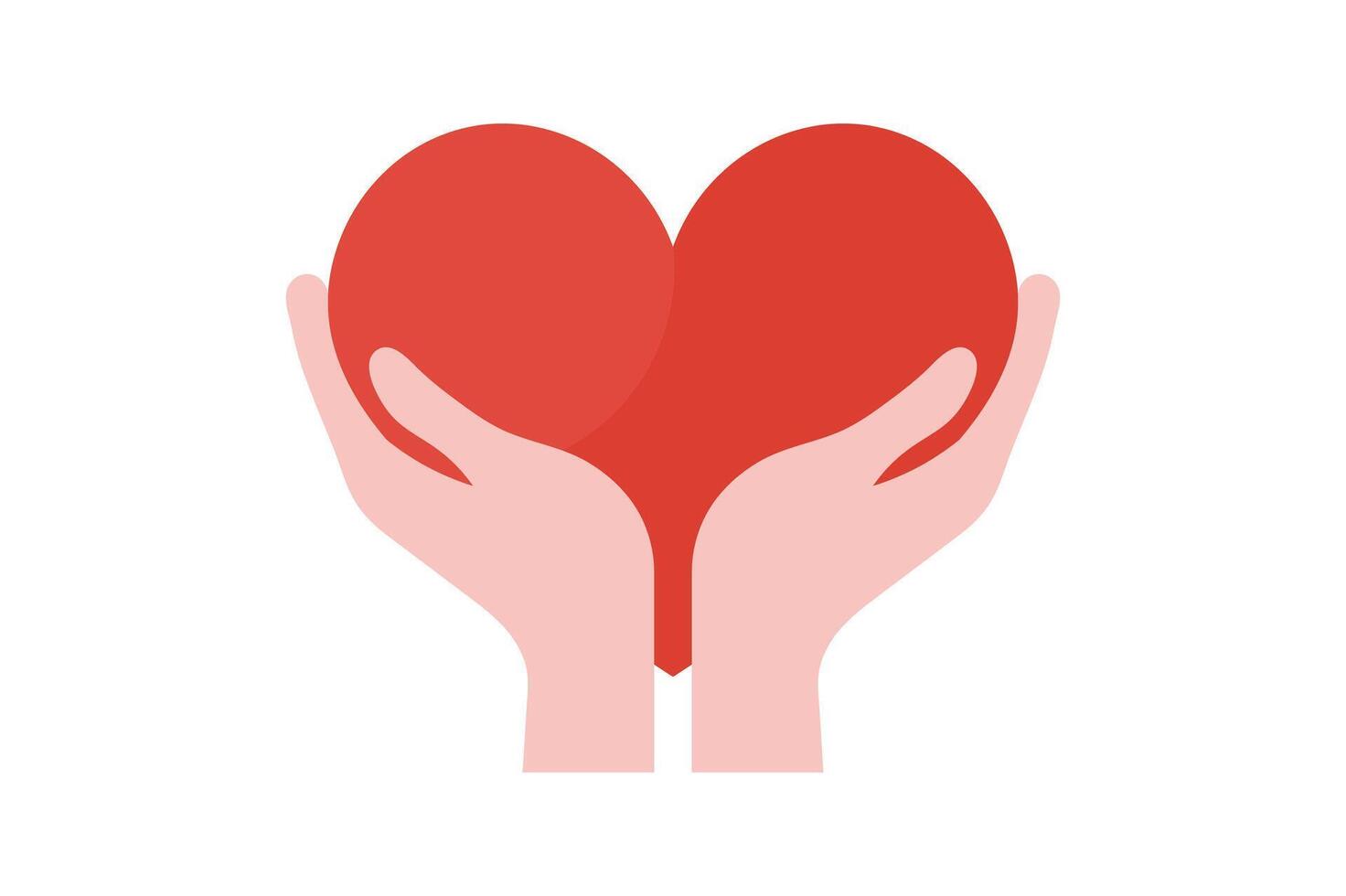 Support and Donate Heart Symbol, heart charity, donation symbol, support love, care kindness vector