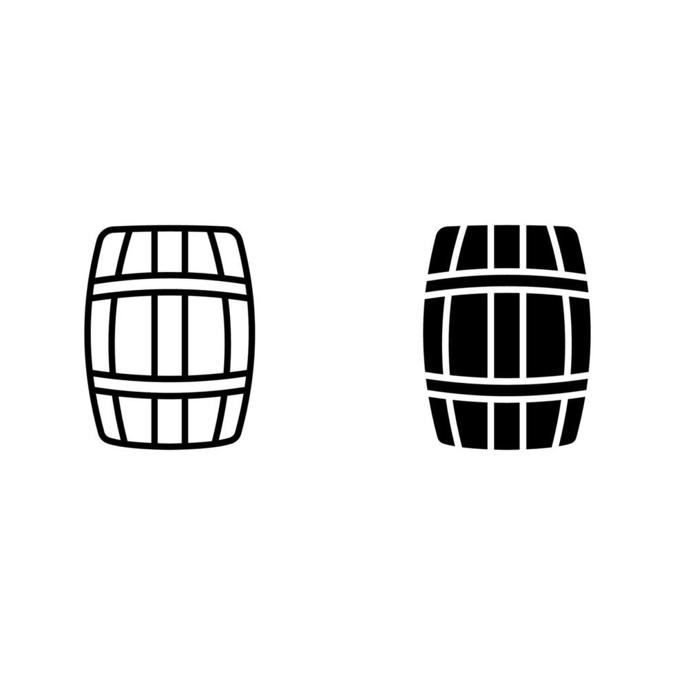 Barrel icon set vector