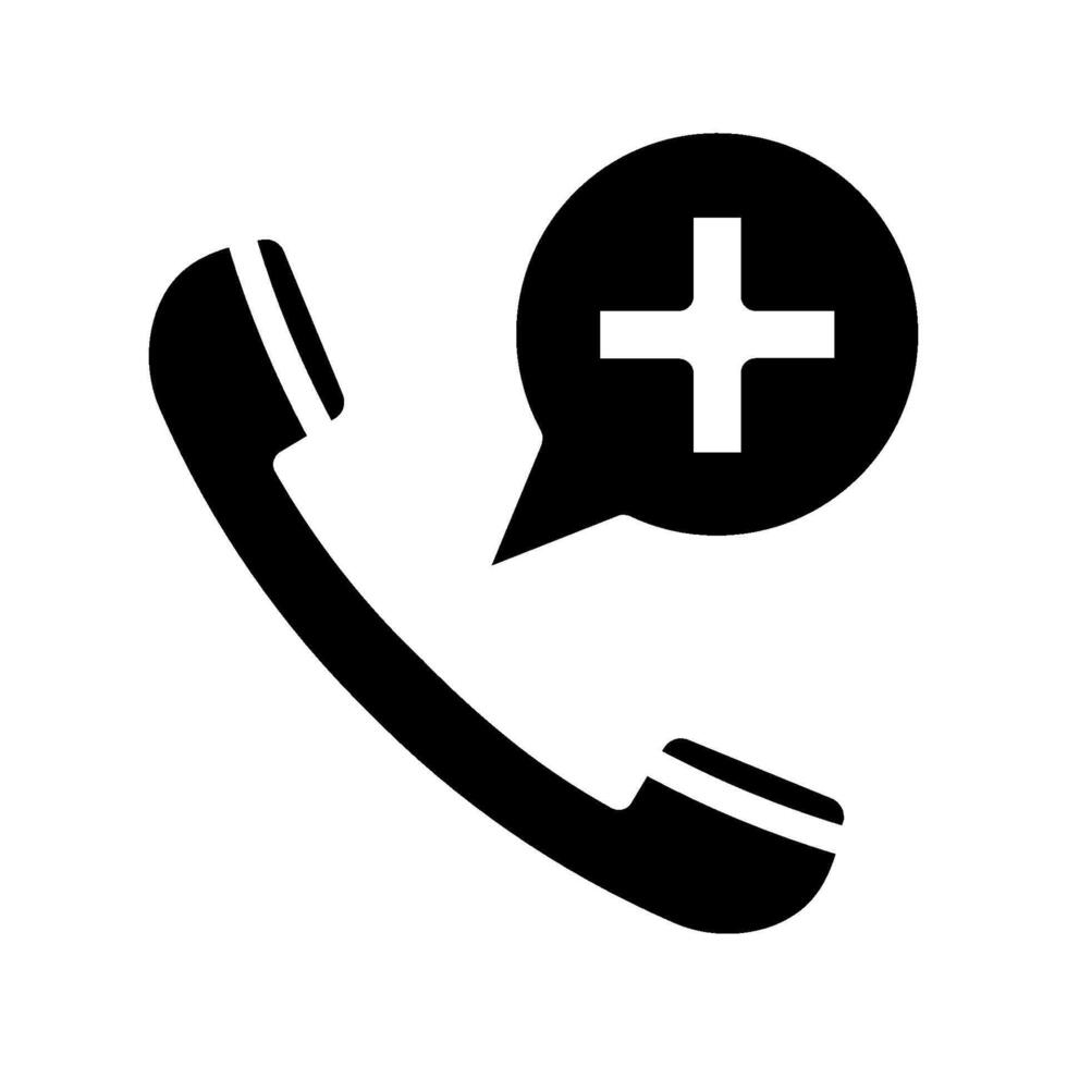 Emergency call filled icon vector