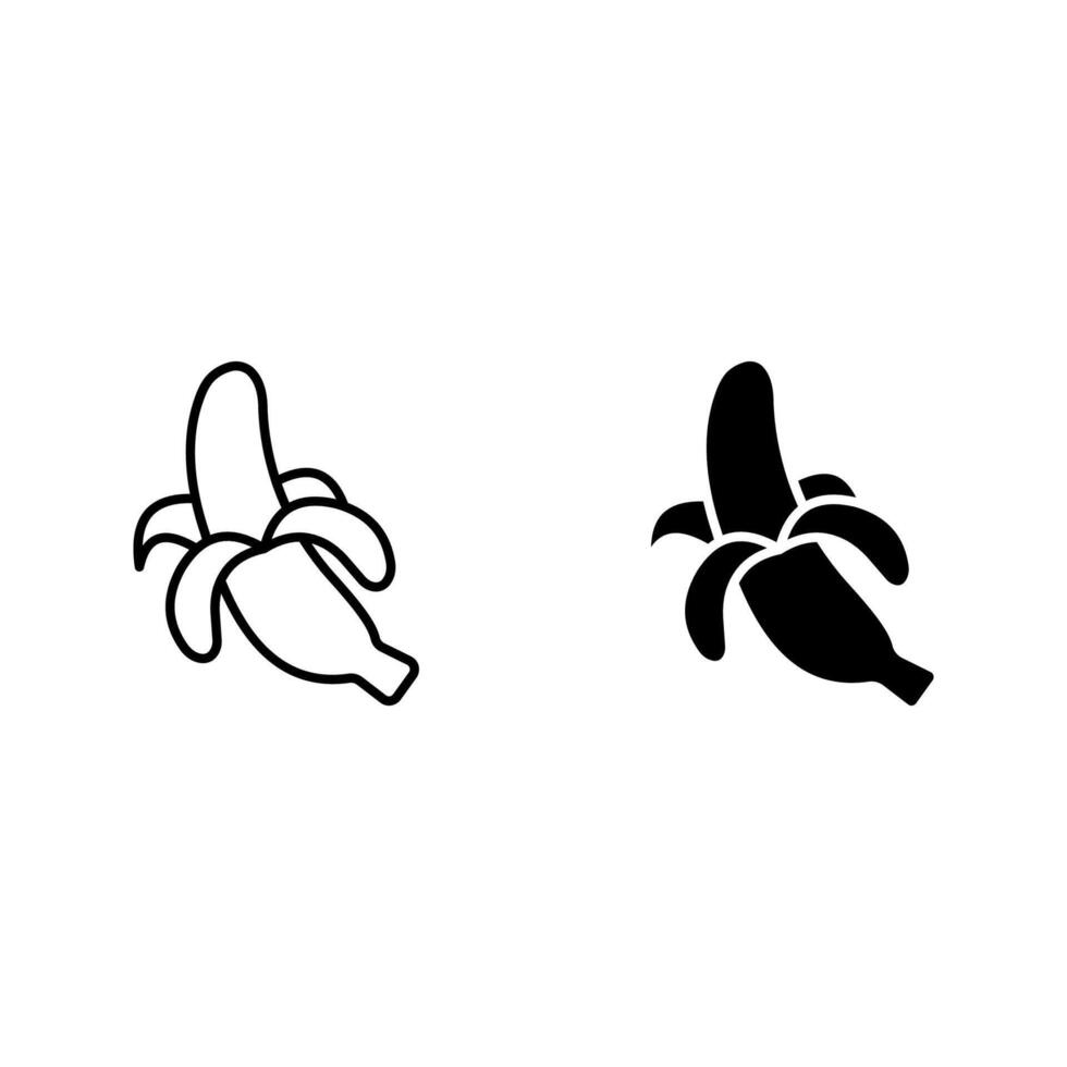 banana icon set vector