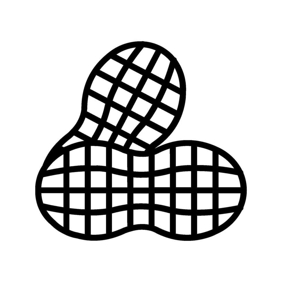 Peanut icon Outline of peanut vector