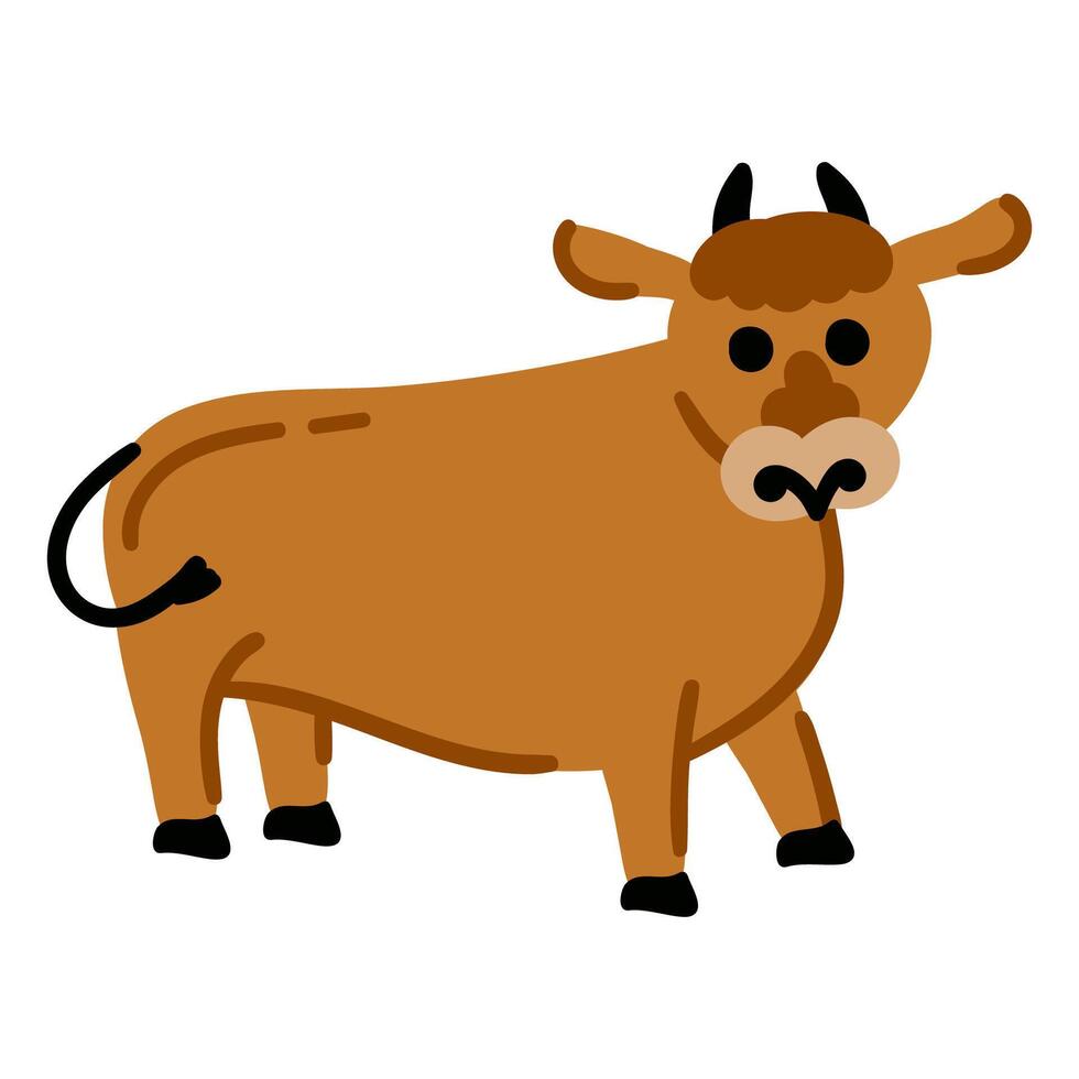 The cow isolated on white background vector