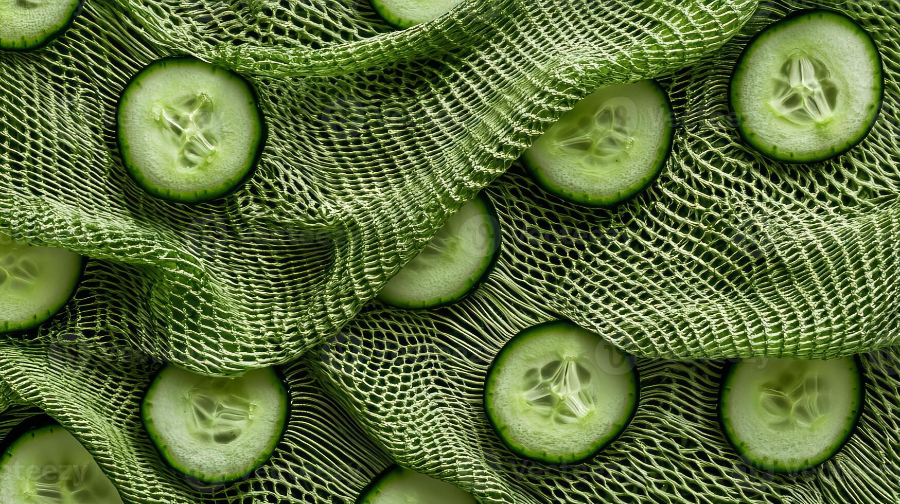 A colorful arrangement of cucumbers to honor national cucumber month photo