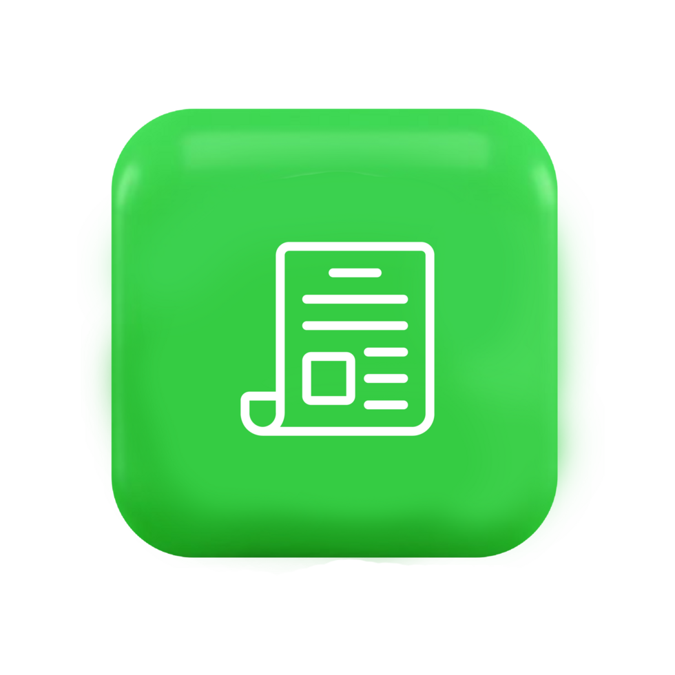 A green button with a document icon png