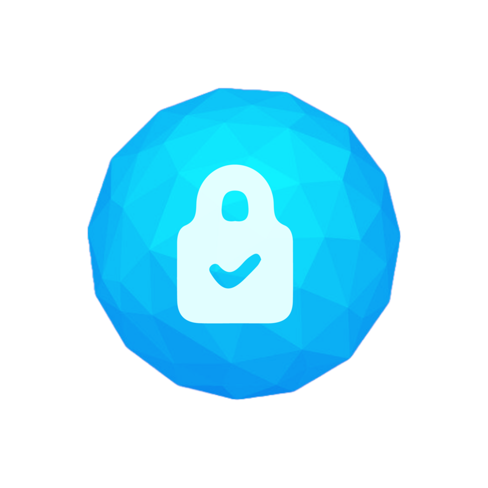 A blue circle with a lock icon on circle png