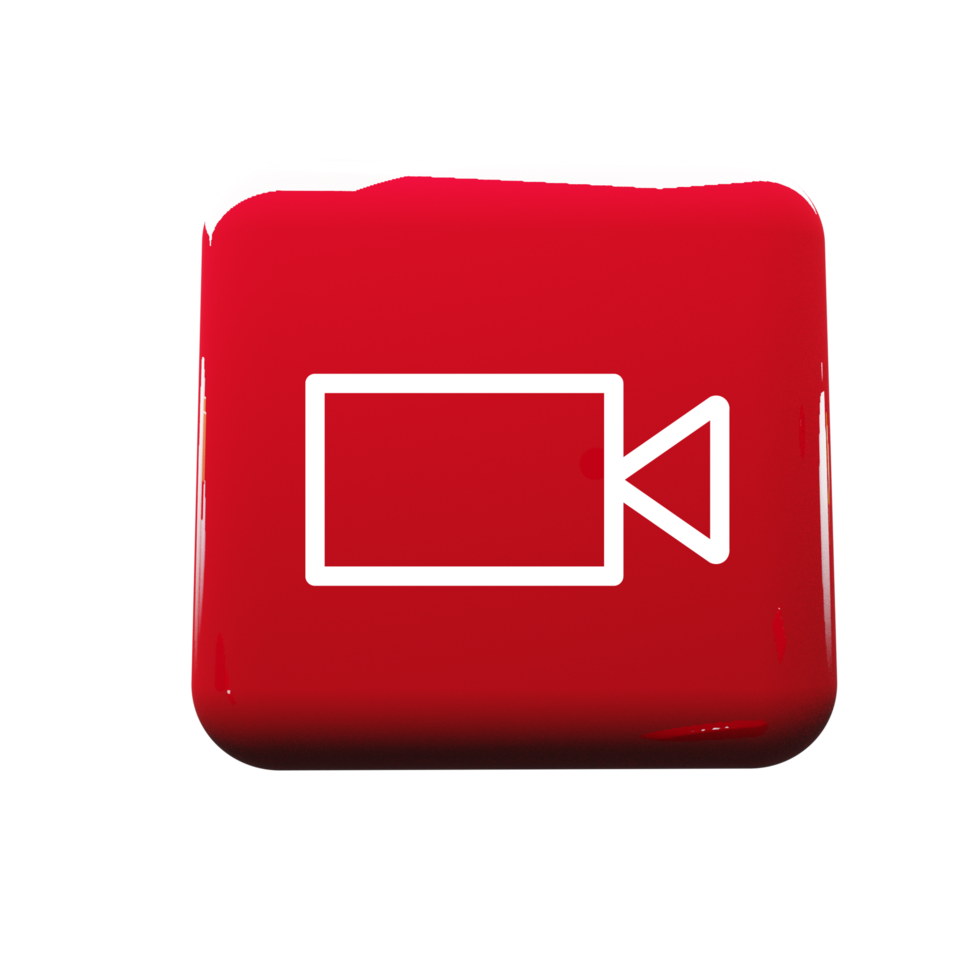 Camera icon on red square button png