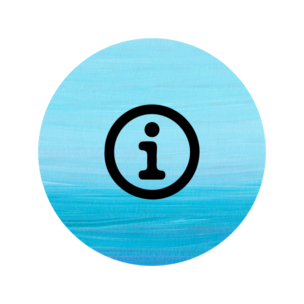 A blue circle with the word i in it png