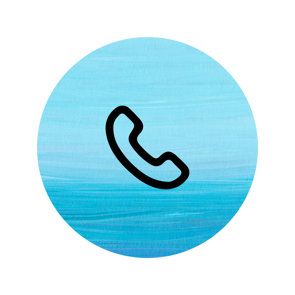 call icon on blue circle png