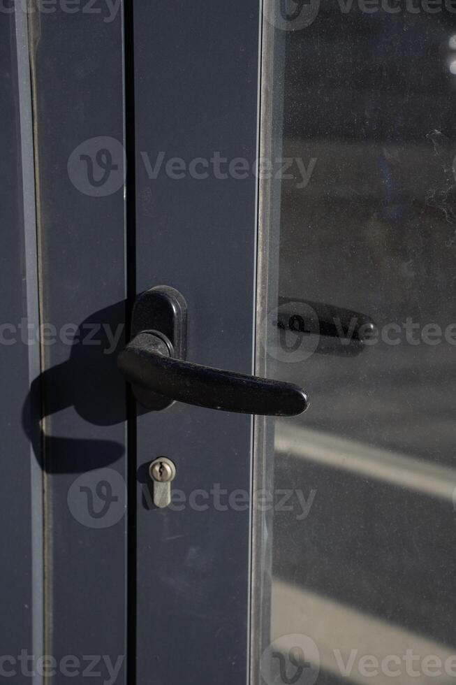 Lock on a warehouse doors photo