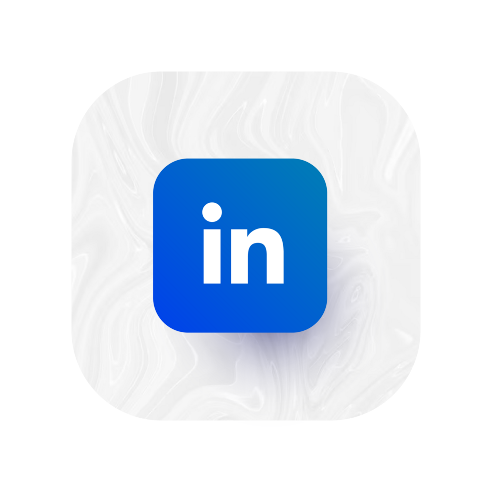 Linkedin logo in white shape png