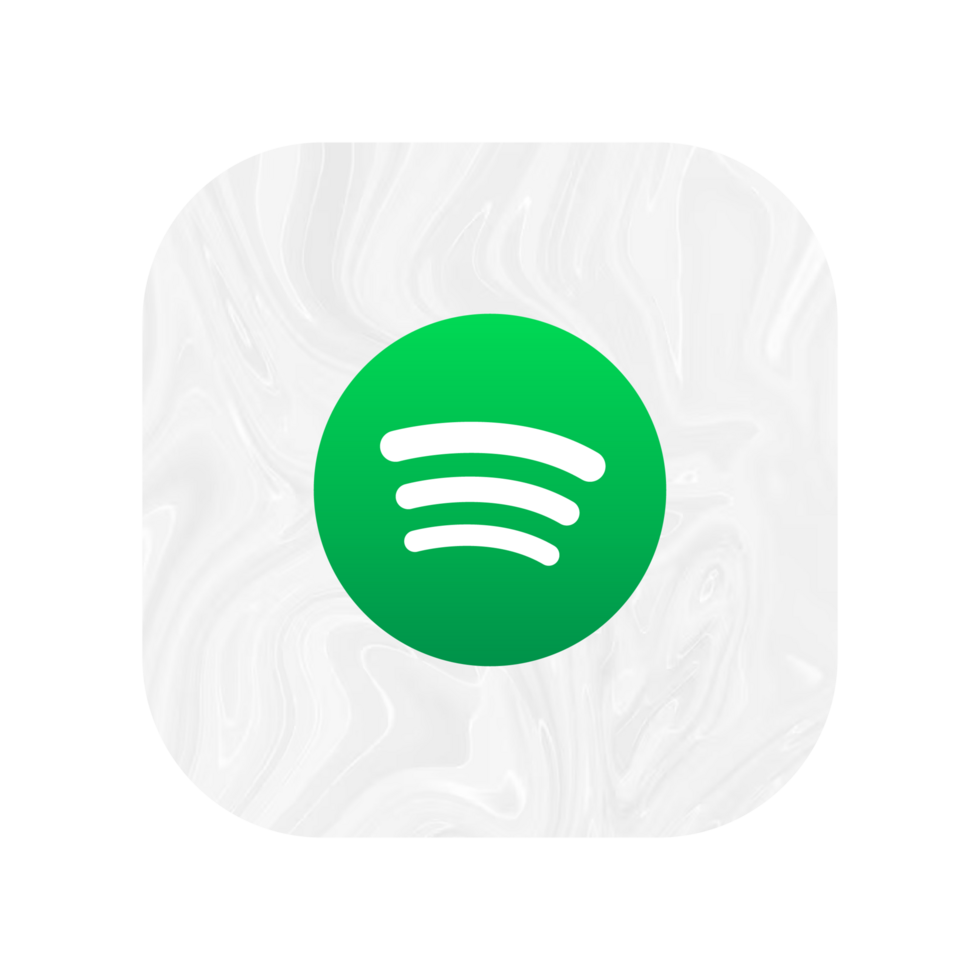 Spotify app icon on white shape png