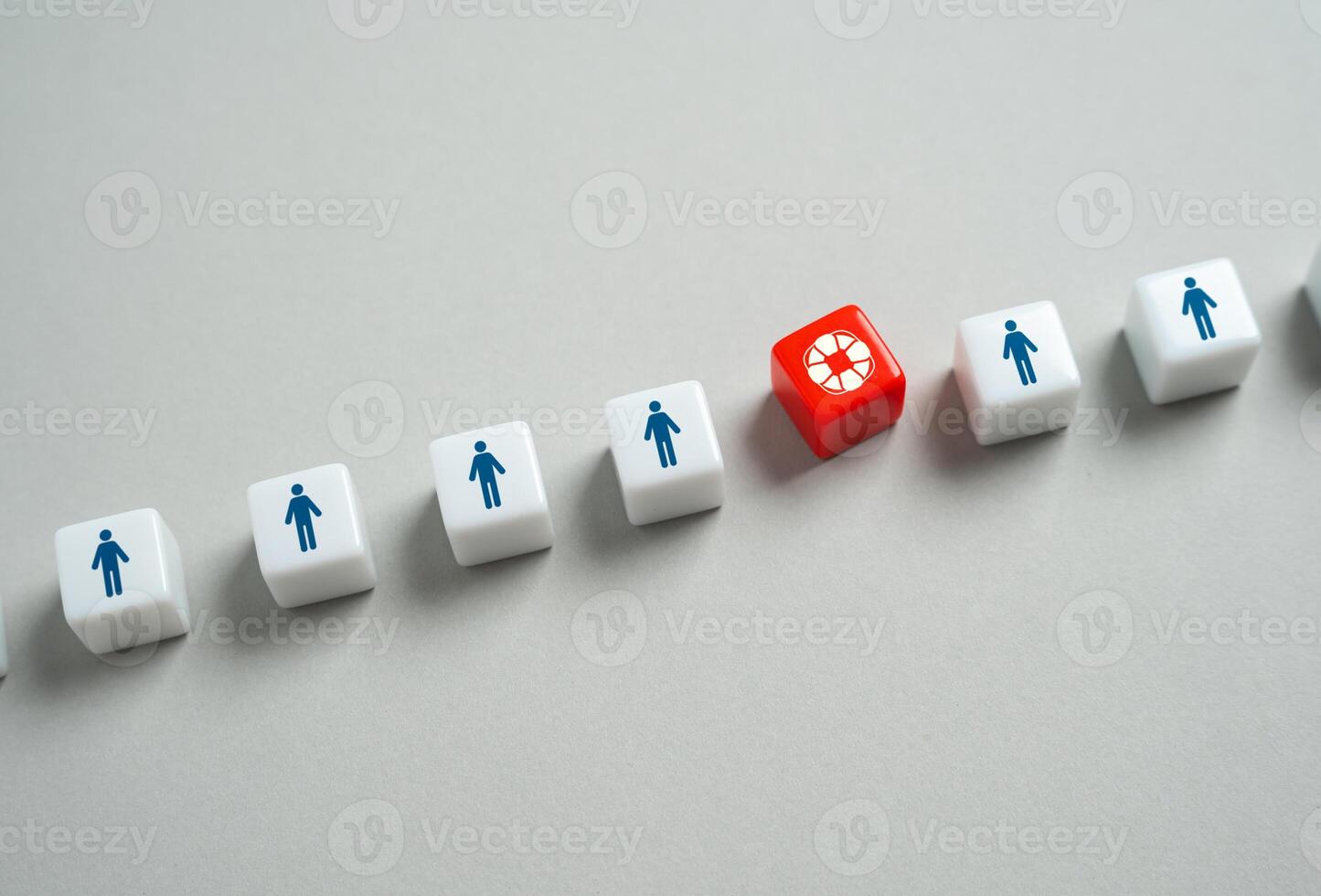 Lifebuoy among people. Concept of psychological help. Psychological support during crises. Emotional rescue, guidance, and comfort for individuals facing stress, anxiety, or uncertainty. photo