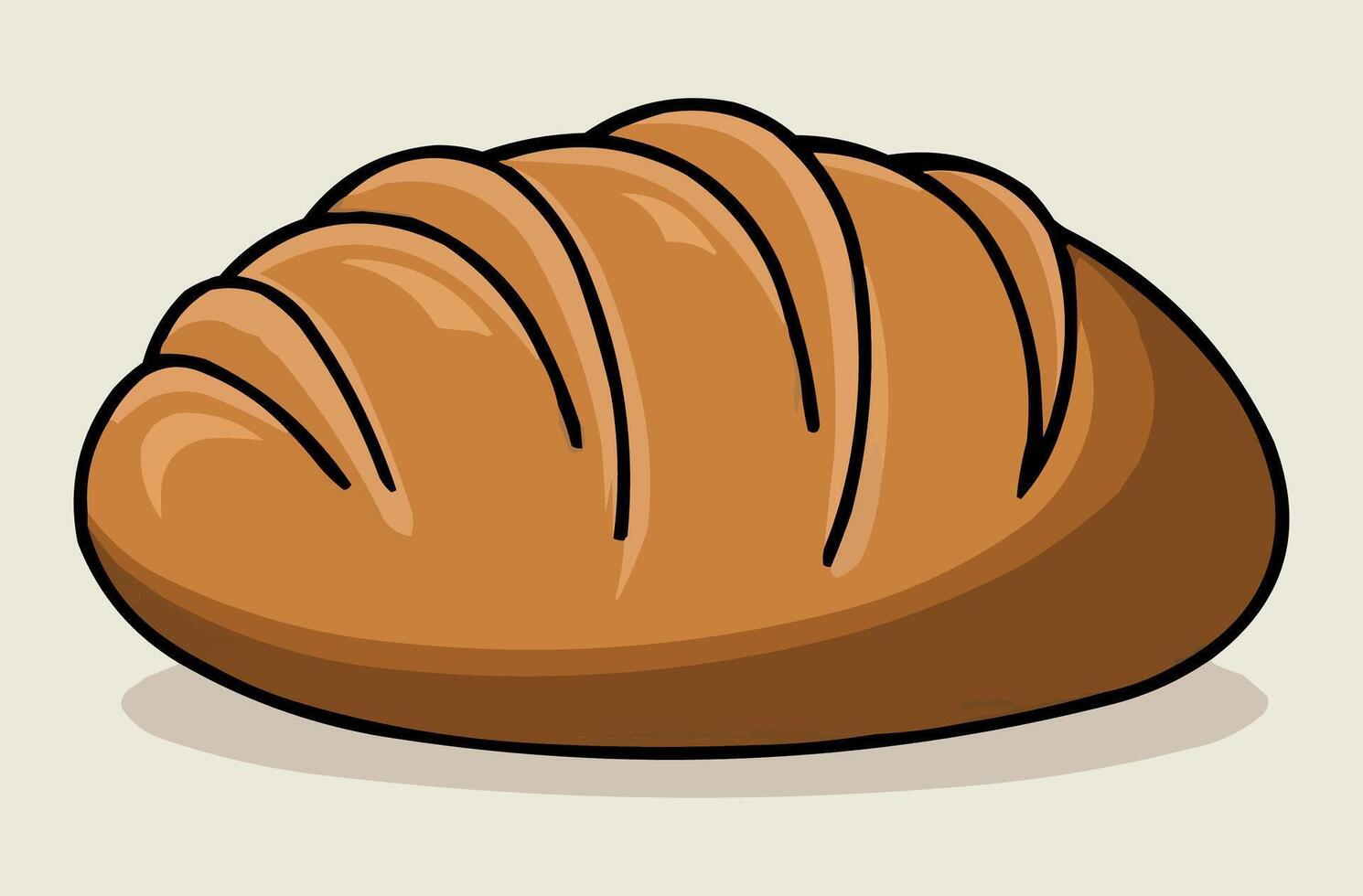a loaf of bread on a white background vector