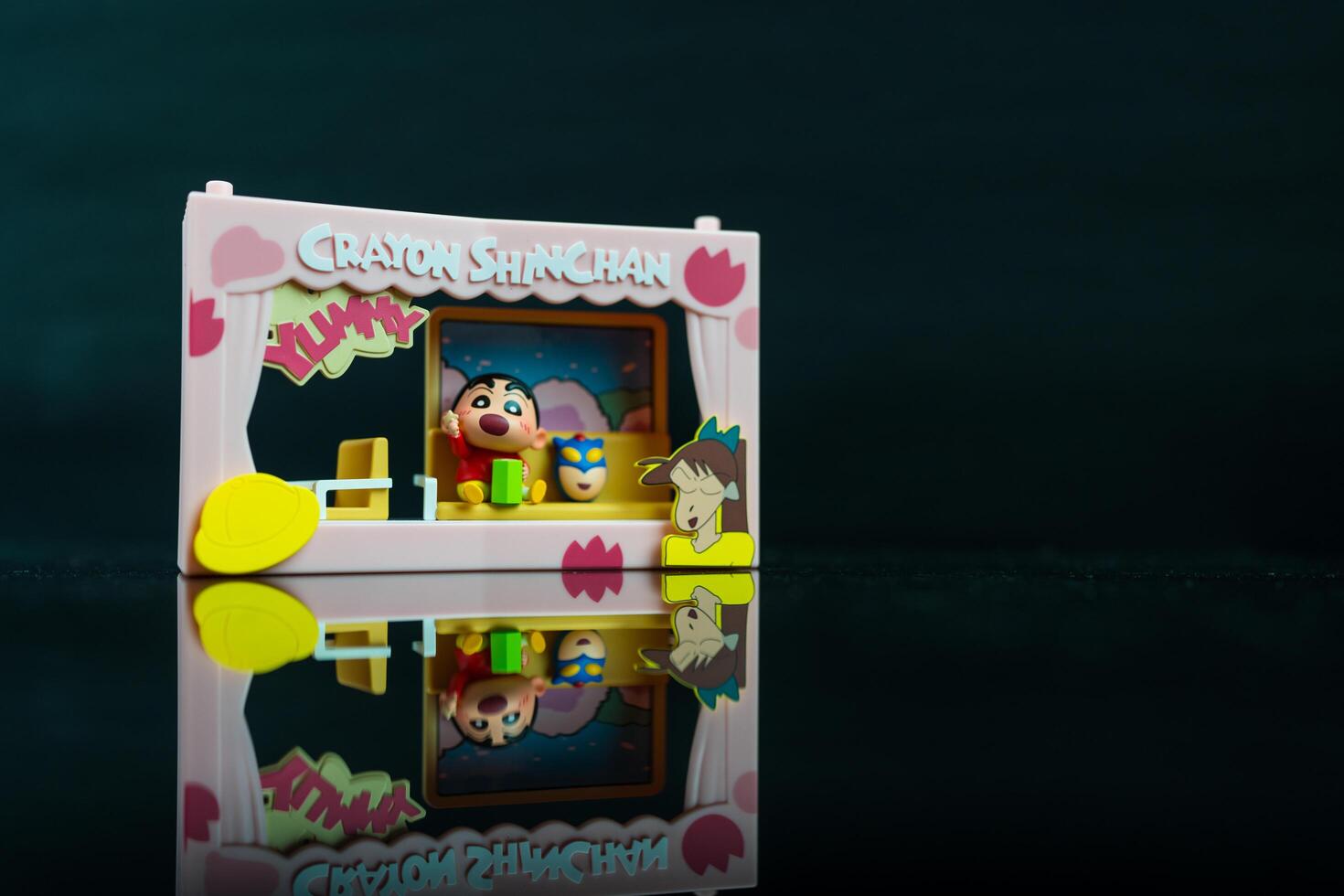 Bangkok, Thailand - March 12, 2025 Crayon Shinchan Life Theatre Series Scene Sets photo