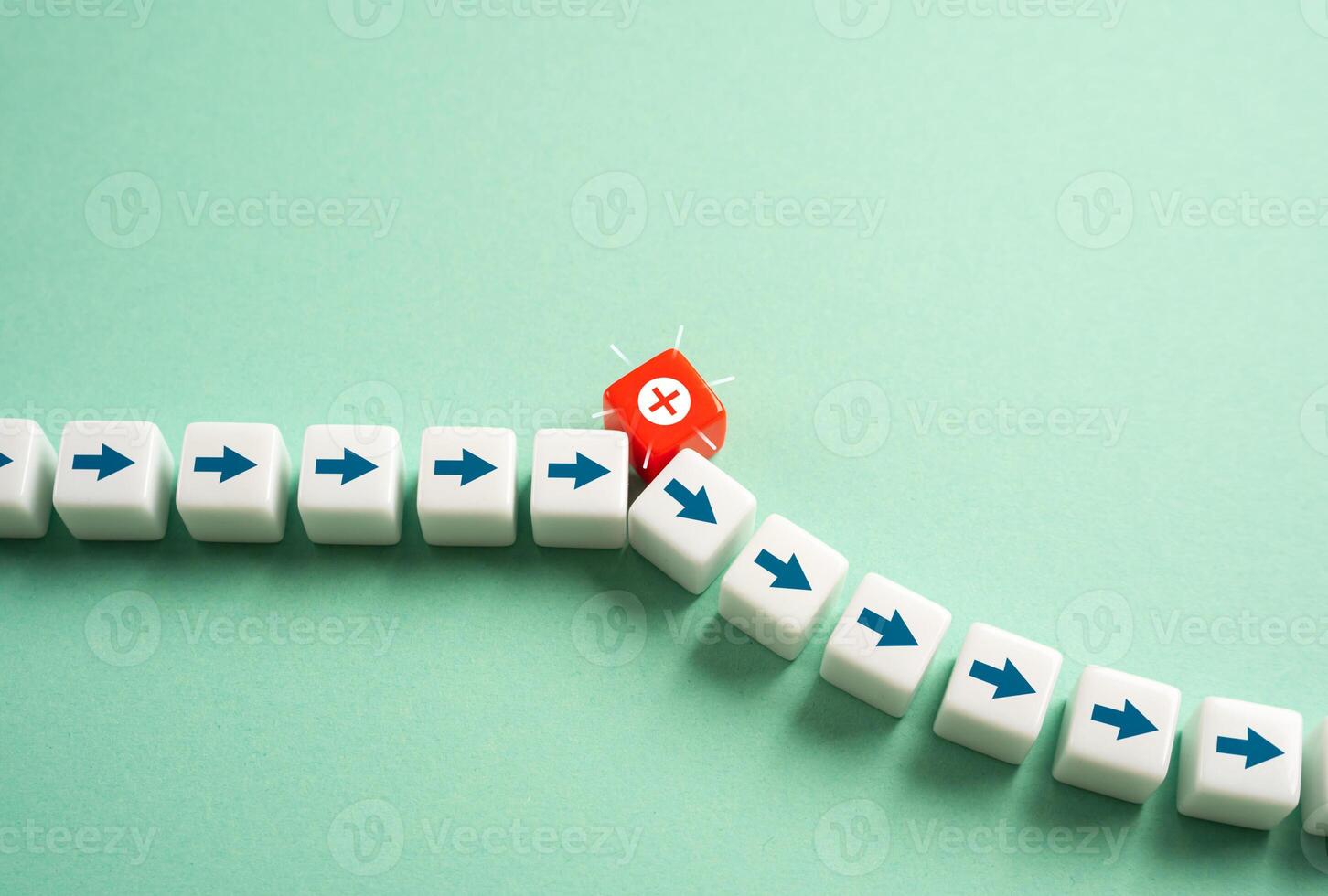 An error changes the course of work. Disrupt workflow, causing delays, errors in calculations, or flawed results. photo