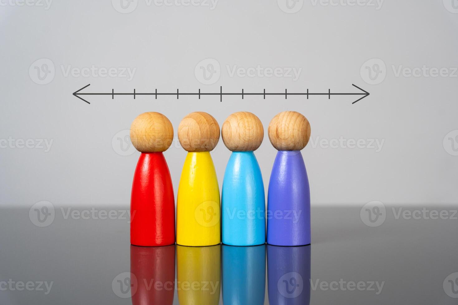 The scale of political preferences over people. Public opinion trends, voting behavior, and the balance of political ideologies. Distribution of social influence across diverse populations photo