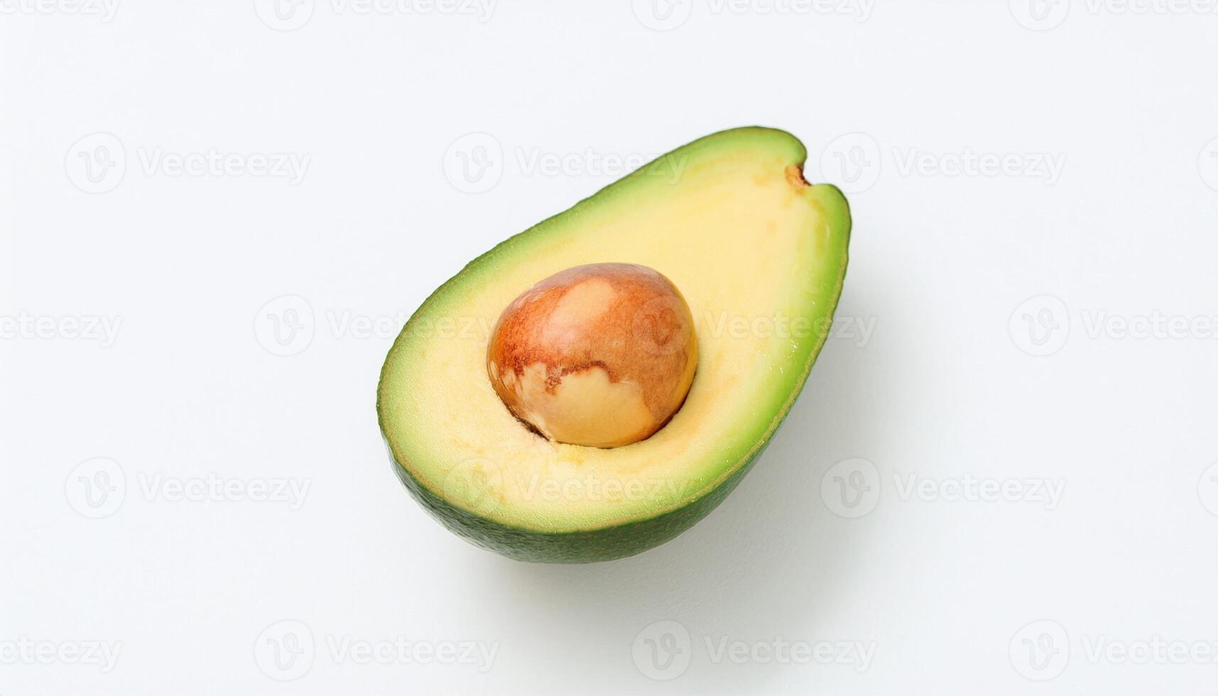 Half-Sliced Avocado on White photo