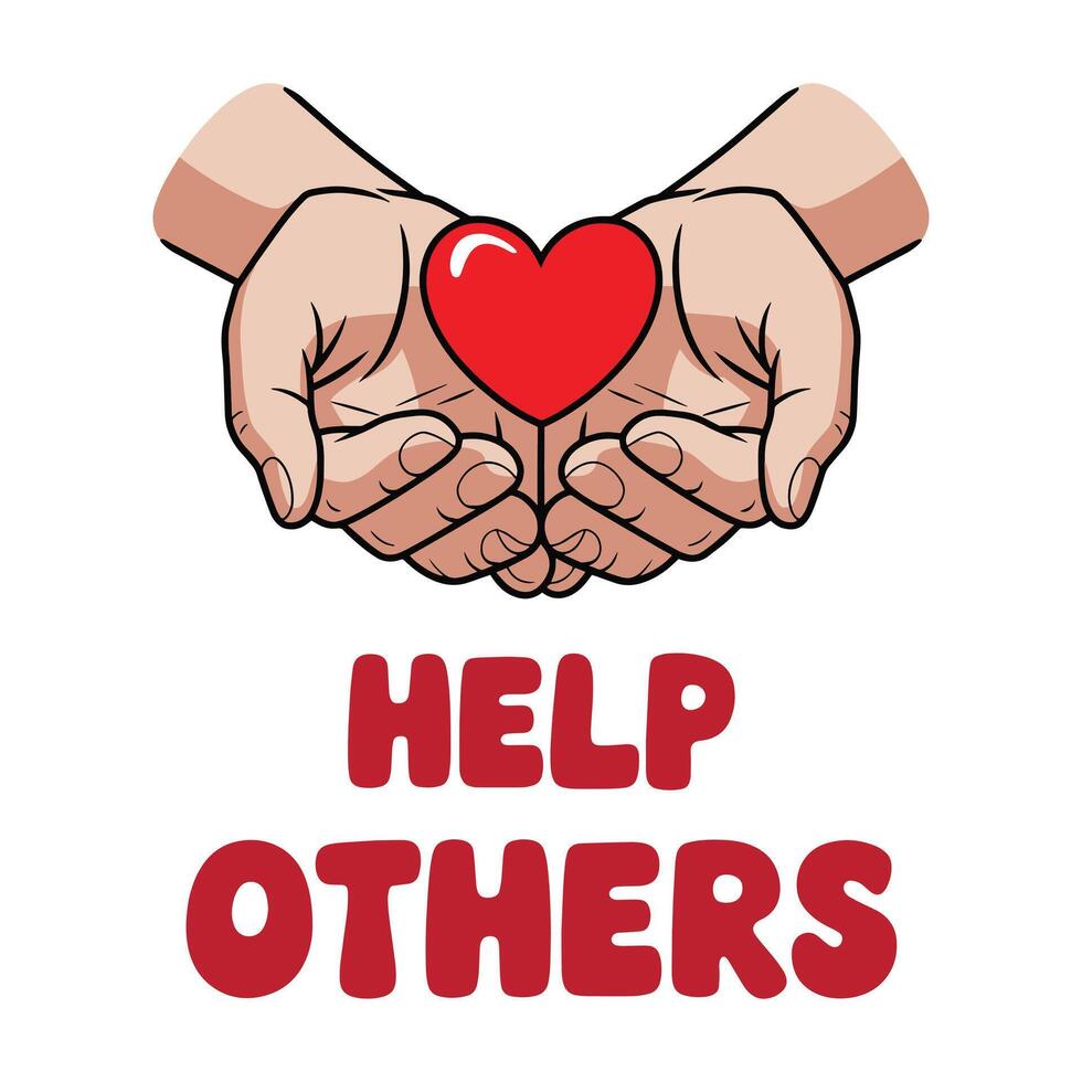 Help Others T Shirt Design vector