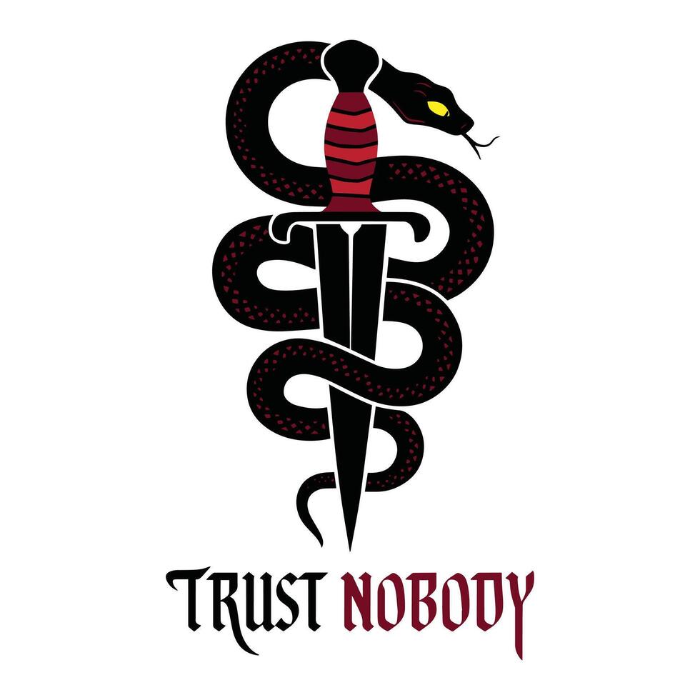 Trust Nobody T Shirt Design vector