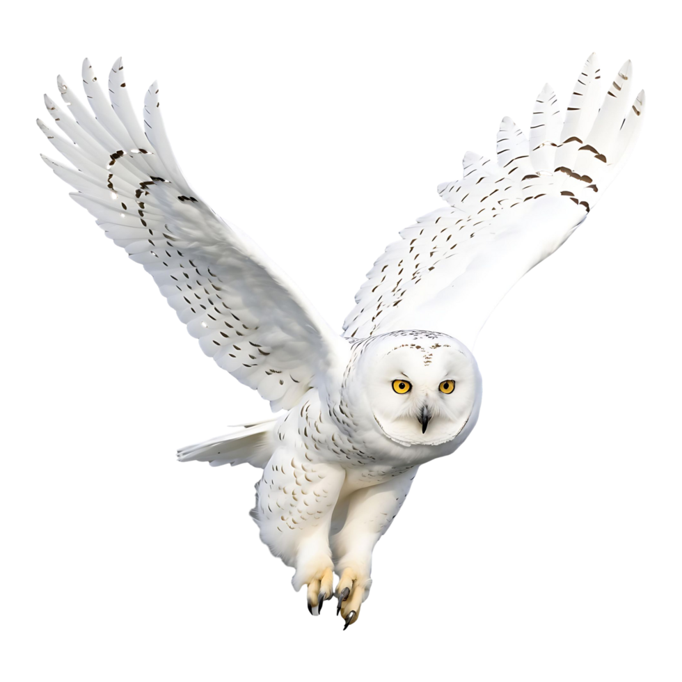 Majestic White Owl on Transparent Background Easy to Use in Designs png