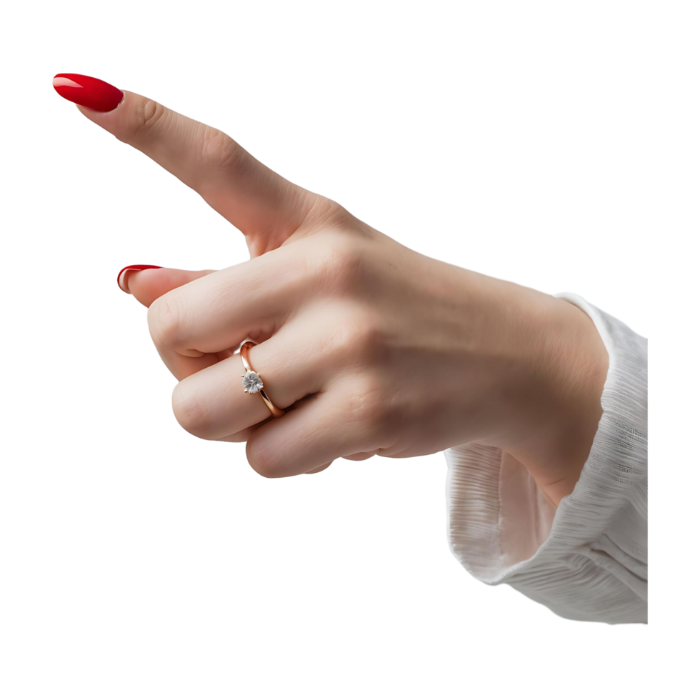 Realistic Pointing Hand Gesture Isolated Image png