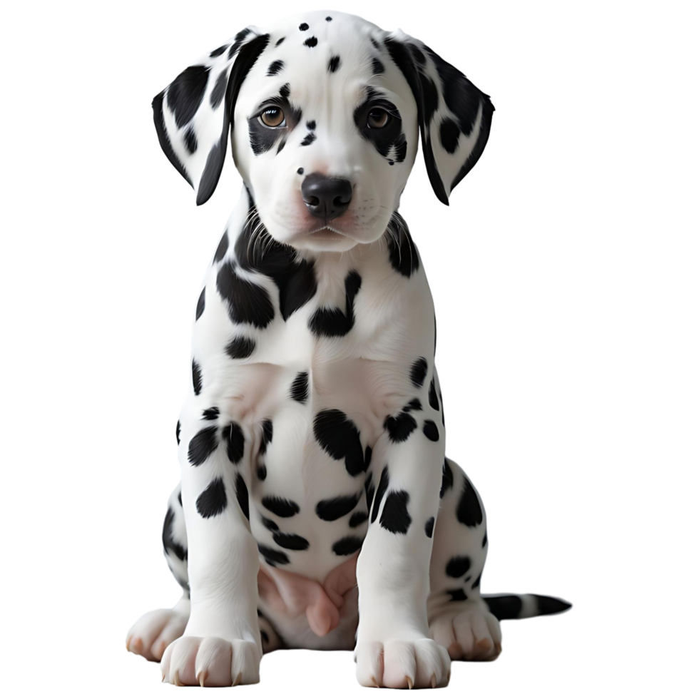 Adorable Dalmatian Puppy Sitting High-Quality Stock Image png