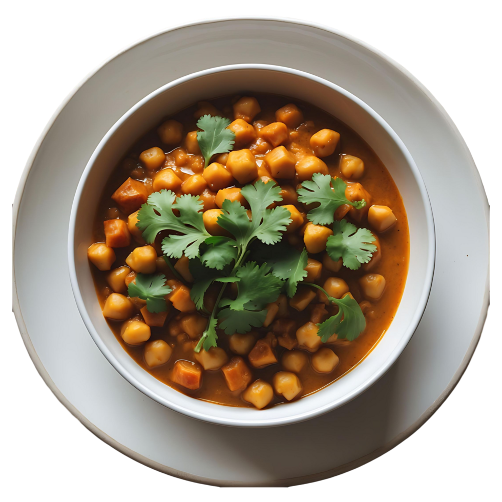 Healthy Chickpea Soup with Fresh Herbs Perfect for Food Blogs Menus png