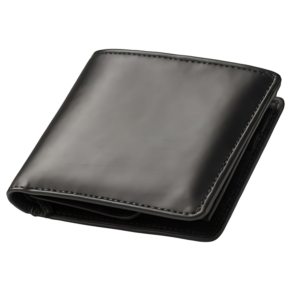 Premium Mens Black Leather Wallet Stylish Durable png