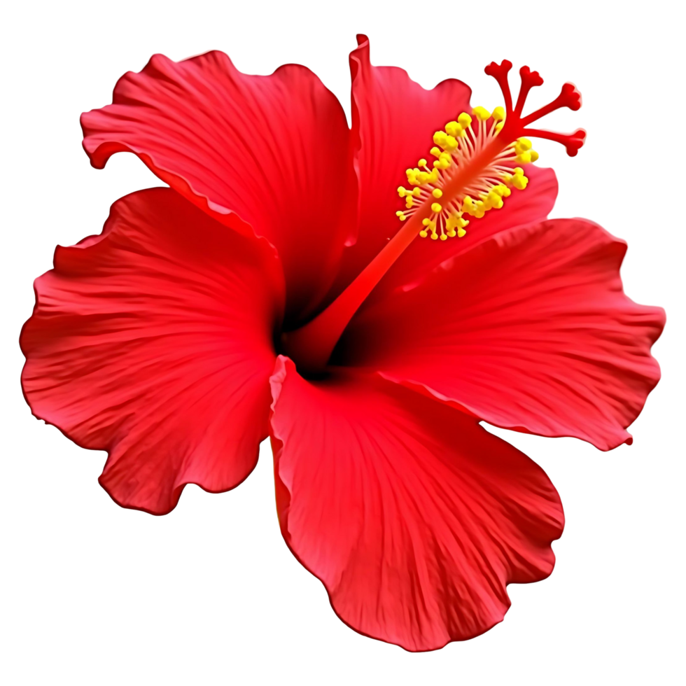 Exotic Red Hibiscus Flower Perfect for Print Digital Use png