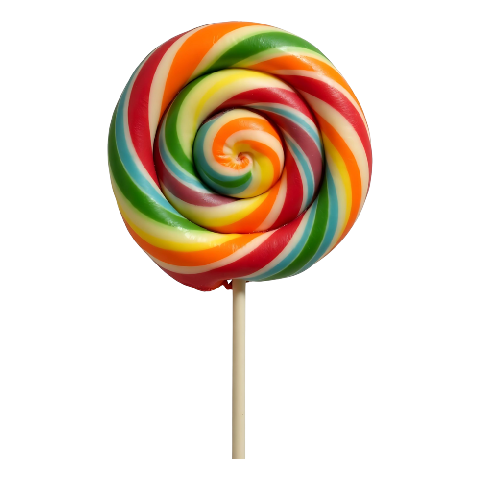 Vibrant Rainbow Lollipop Perfect for Marketing, Ads Design Projects png