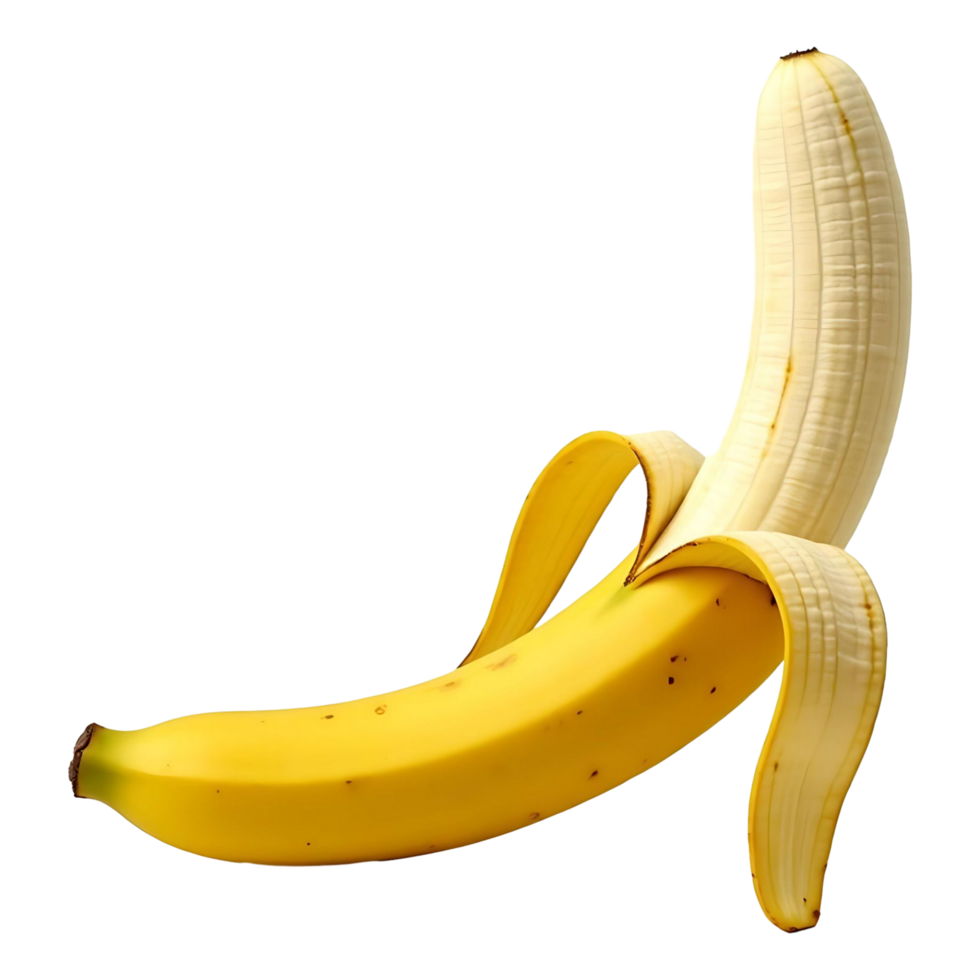 Ripe Banana with Peel Open Perfect for Nutrition Wellness Content png