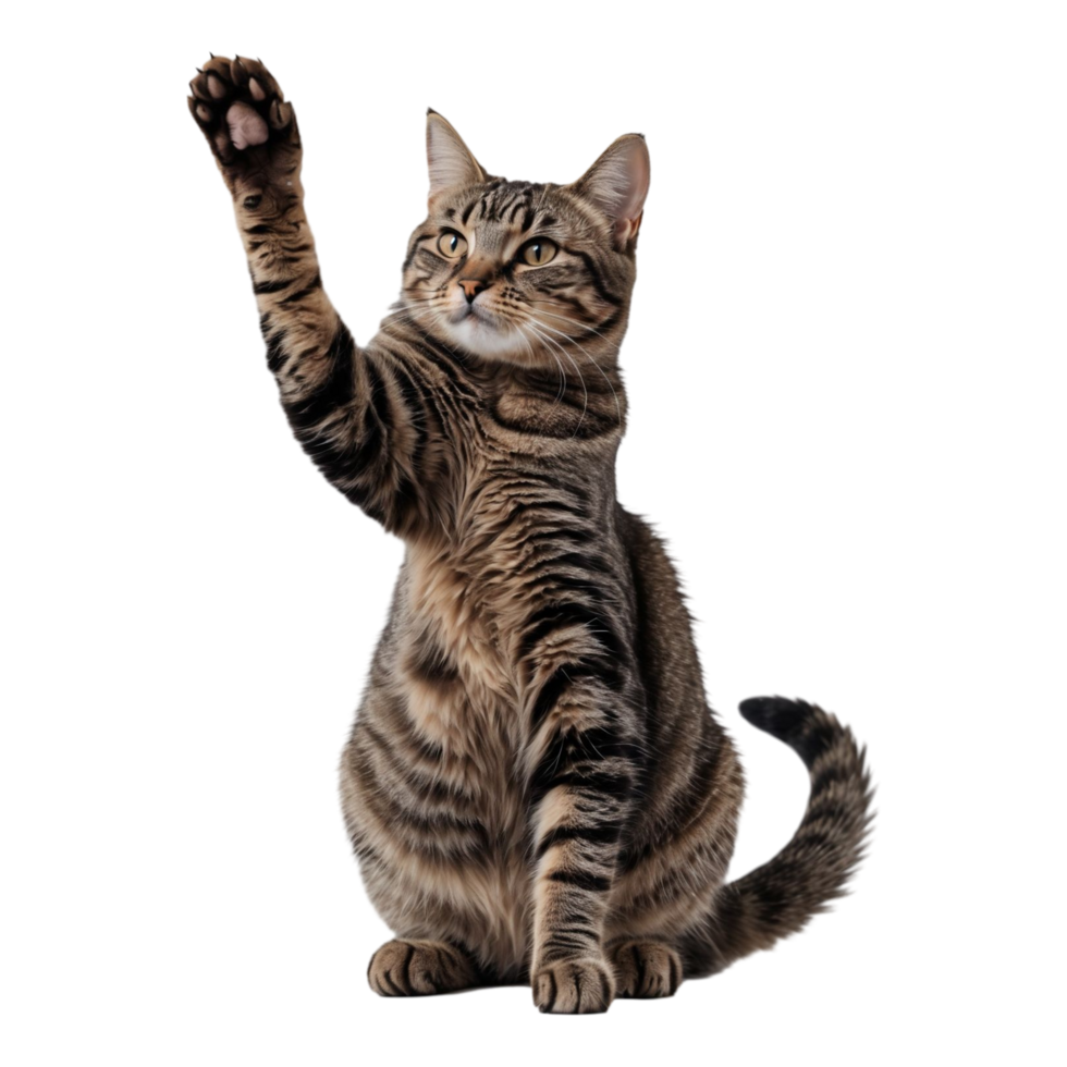 Charming Domestic Cat Isolated on White Great for Posters Digital Use png