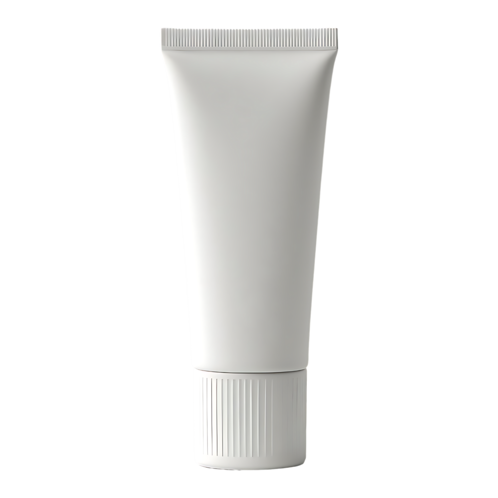 White Cosmetic Cream Tube Isolated on Transparent Background High-Quality png