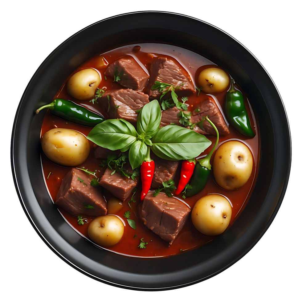 Savory Beef Curry with Fresh Ingredients Perfect for Menus Food Blogs png