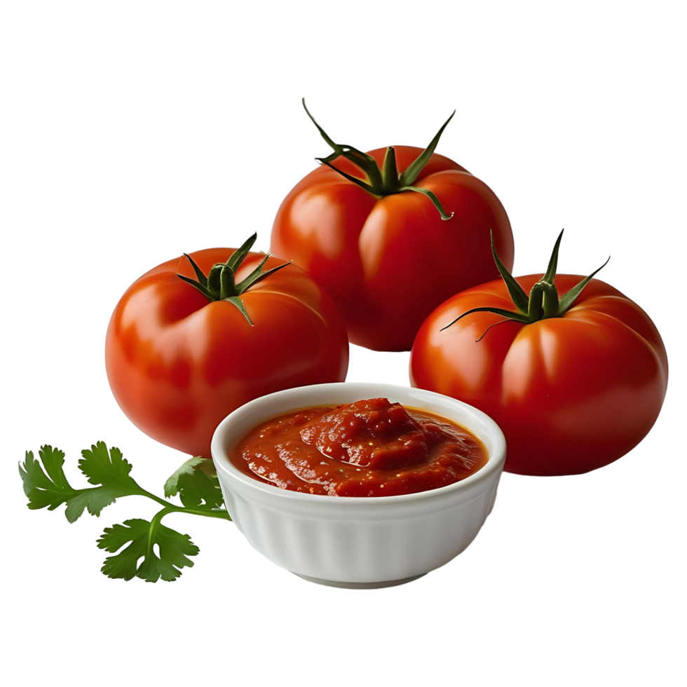 Fresh Tomato and Sauce Photography Perfect for Italian Mediterranean Cuisine png