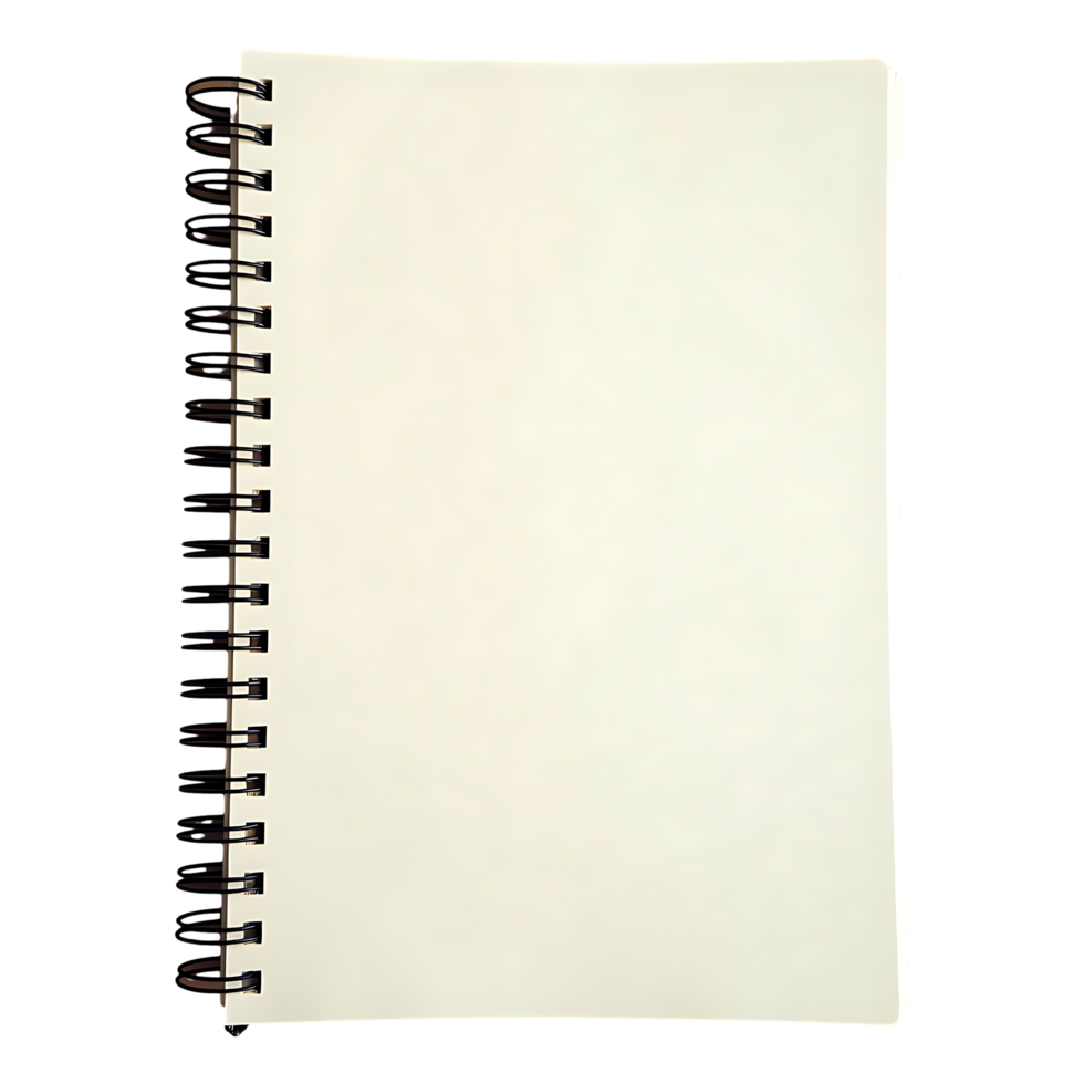 Isolated Kraft Paper Spiral Notebook Image - Perfect for Mockups Design Projects png