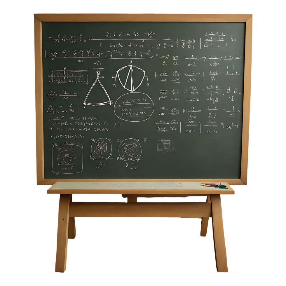 Realistic Classroom Chalkboard Ideal for Educational Projects and Graphics png