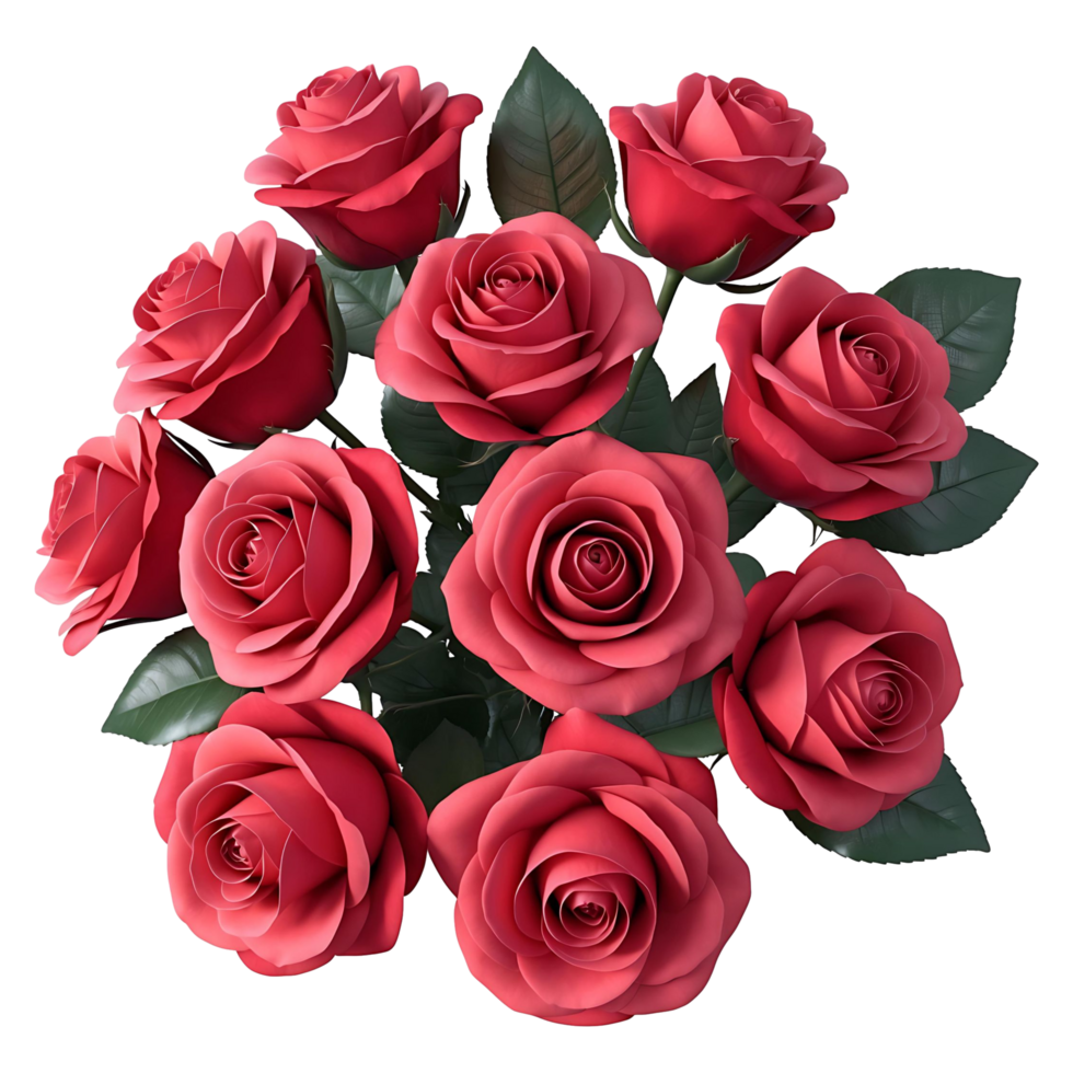 Blush red Rose Bouquet Charming and Elegant Floral Display png