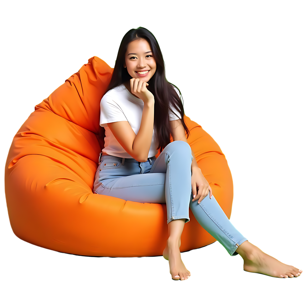 Modern Bean Bag Seating Relax in Style and Comfort png