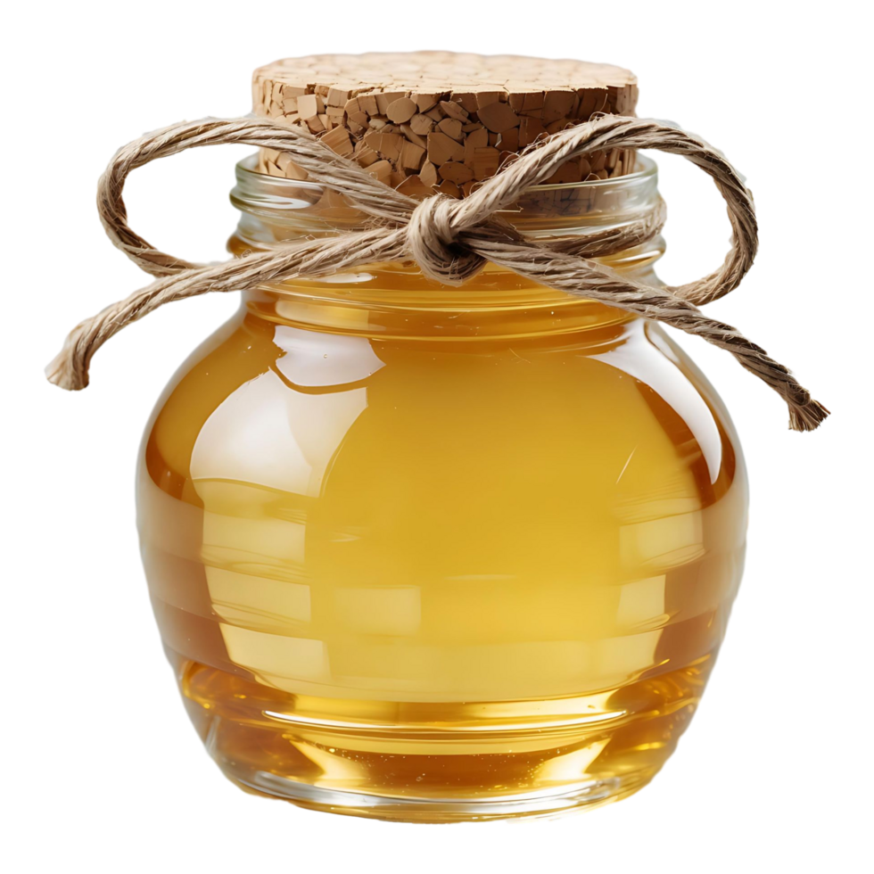 Fresh Honey in Elegant Glass Jar Perfect for Labels Branding png