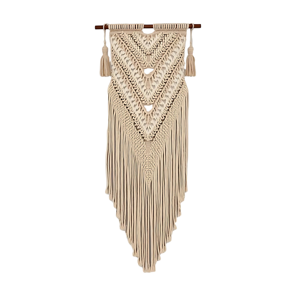 Macrame Hanging Wall Decor Transform Your Space with Boho Vibes png